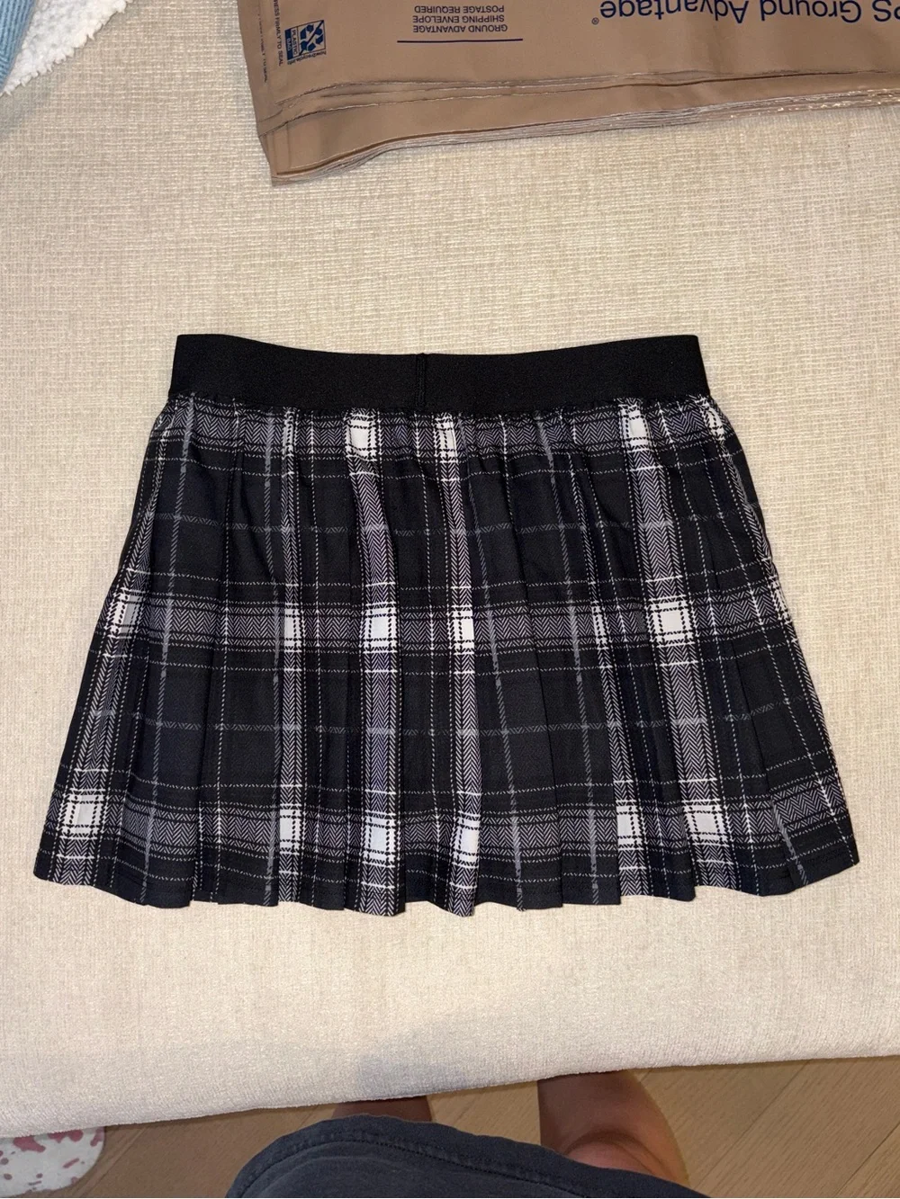 ALO Yoga Varsity Tennis Skirt Legacy Plaid Pattern Pleated Mini Skort Size Small